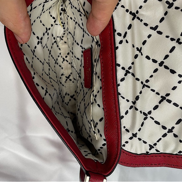 Kate Spade RED Leather Newbury Lane Sally Crossbody Bag with Gold hardware - Picture 5 of 7